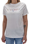 Weißes T-Shirt mit Regenbogen-Strasssteinen Skechers TS40