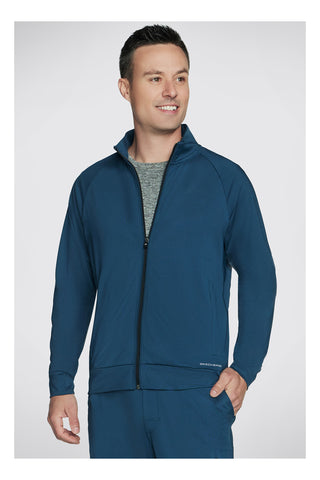 Blaues Kapuzen-Sweatshirt mit Reißverschluss Skechers The Hoodless Hoodie Weekend