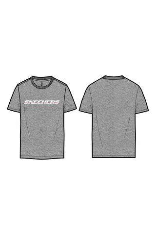 Skechers Strikethrough Tee Graues T-Shirt