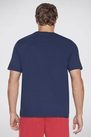 T-Shirt Blu Skechers Strikethrough Tee