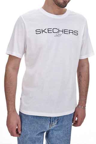 Skechers Performance Tee Weißes T-Shirt mit halben Ärmeln