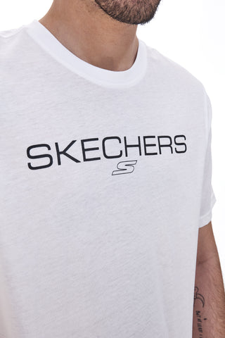 Skechers Performance Tee Weißes T-Shirt mit halben Ärmeln