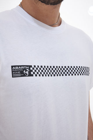 Weißes T-Shirt mit kurzen Ärmeln, hergestellt in Italien, Abarth AH24SS164