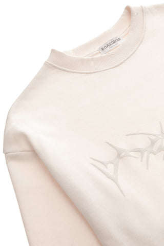 Cremefarbenes Boardman 1840-Sweatshirt mit Rundhalsausschnitt