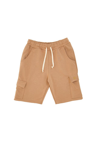 Beigefarbene Cargo-Shorts, hergestellt in Italien, Boardman 011