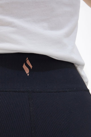 Leggings Neri a Costine Skechers GO FLEX RIB High Waisted