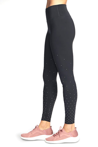 Pantaloni sportivi neri SKECHERS GO WALK Shine FL HW Legging