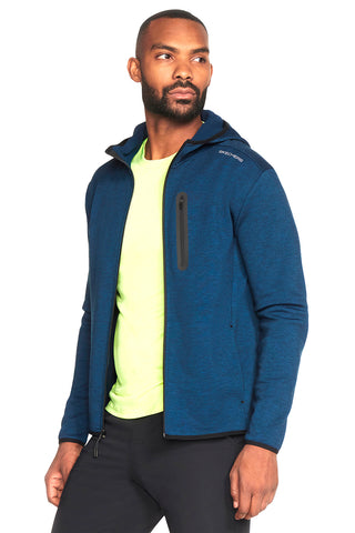 Blauer Kapuzenpullover ohne Kapuze und mit zentralem Reißverschluss SKECHERS Skech Cloud Thermal Full Zip Hoodie 