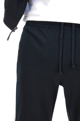 Schwarze Hose mit weißen Seitenbändern SKECHERS Premier Track Pant