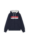 Blaues Sweatshirt mit Reißverschluss CHAMPION HOODED FULL ZIP