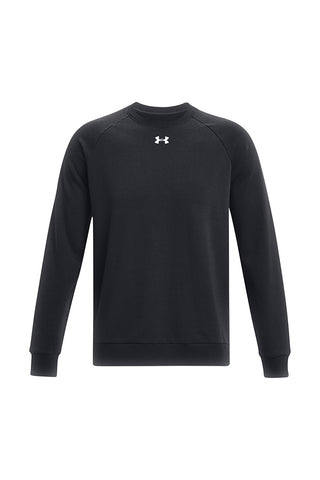 Under Armour Rival Fleece Crew Schwarzes Sweatshirt mit Rundhalsausschnitt