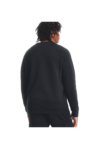 Felpa Nera Girocollo Under Armour Rival Fleece Crew