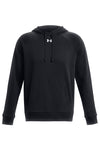 Felpa Nera Con Cappuccio Under Armour Rival Fleece Hoodie