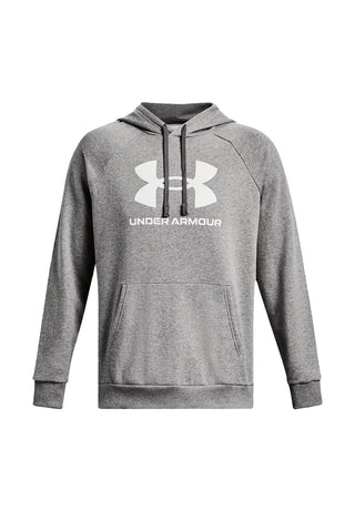 Under Armour Rival Fleece Logo Graues Kapuzenpullover