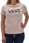 T-shirt Rosa Pesca Con Stampa nel Petto Vans Drop Tee