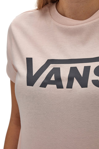 T-shirt Rosa Pesca Con Stampa nel Petto Vans Drop Tee