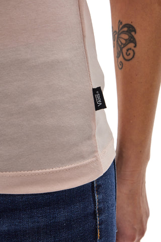T-shirt Rosa Pesca Con Stampa nel Petto Vans Drop Tee