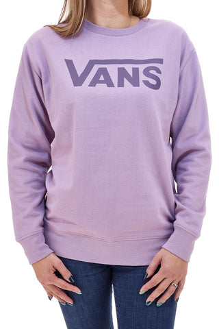 Lila Sweatshirt mit Rundhalsausschnitt und Kapuze von Vans Drop V Logo BFF Crew