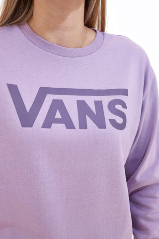 Felpa Viola Girocollo Senza Cappuccio Vans Drop V Logo BFF Crew
