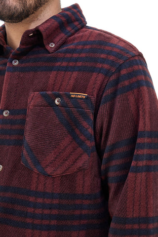 No Limits Rot-blau kariertes Hemd MAPF013W24AOP