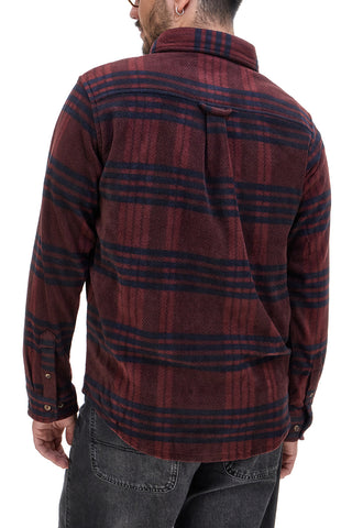 No Limits Rot-blau kariertes Hemd MAPF013W24AOP