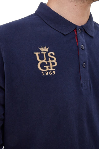 Langärmliges Polo in Blau U.S. GRAND POLO US42501M
