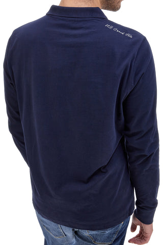 Langärmliges Polo in Blau U.S. GRAND POLO US42501M