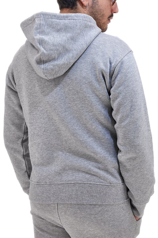 Grauer Kapuzenpullover mit Frontreißverschluss US GOLF CLUB 1279