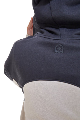 Grau und schwarze Kapuzensweatshirt BOARDMAN 1008