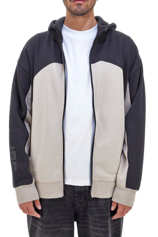 Grau und schwarze Kapuzensweatshirt BOARDMAN 1008