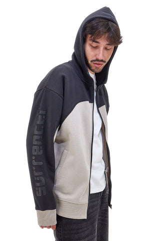 Grau und schwarze Kapuzensweatshirt BOARDMAN 1008