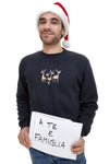 Felpa Di Natale Girocollo Nera con Renne BOARDMAN 24403