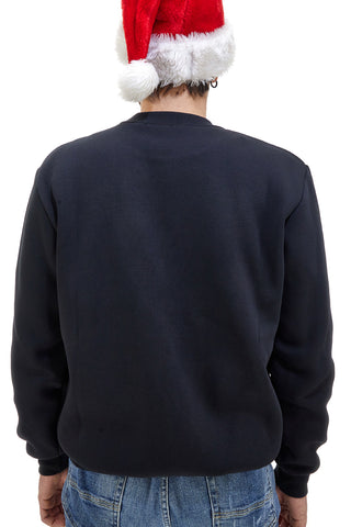 Felpa Di Natale Girocollo Nera con Renne BOARDMAN 24403