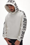 Felpa con cappuccio bianca con scritte gotiche BOARDMAN HOODIE GOTHIC 3190
