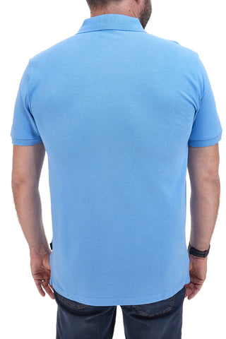 Polo Mezza Manica Azzurra 100% Cotone U.S. GOLF CLUB PO2000