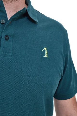 Polo Mezza Manica Verde Petrolio 100% Cotone U.S. GOLF CLUB PO2000