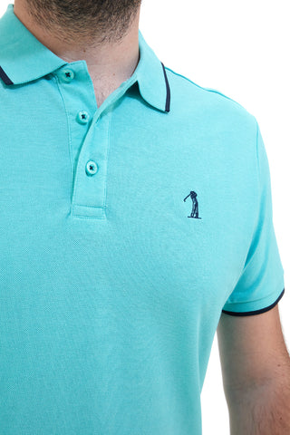 Polo Halbarm Türkis 100% Baumwolle US GOLF CLUB PO2002