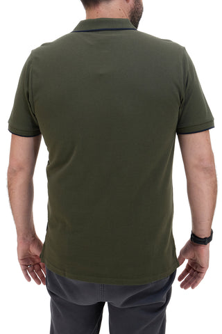 Polo Mezza Manica Verde Militare 100% Cotone U.S. GOLF CLUB PO2001