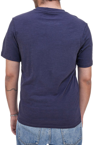 US GOLF CLUB TS1100 T-Shirt mit rotem, gesticktem Logo und Rundhalsausschnitt, Marineblau