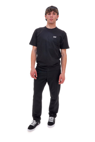 Vans – Mini Script Tee-B – Schwarzes T-Shirt mit halblangen Ärmeln