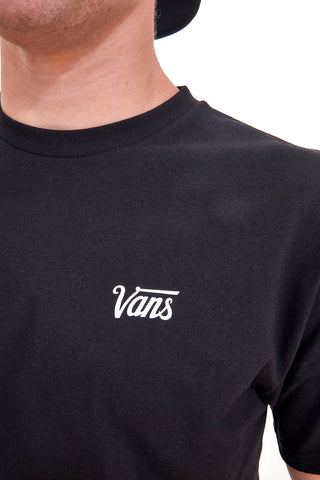 Vans – Mini Script Tee-B – Schwarzes T-Shirt mit halblangen Ärmeln
