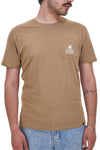 Braunes T-Shirt mit Tasche und Logo US Grand Polo US51617M