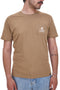 Braunes T-Shirt mit Tasche und Logo US Grand Polo US51617M