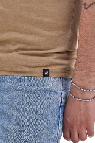 Braunes T-Shirt mit Tasche und Logo US Grand Polo US51617M