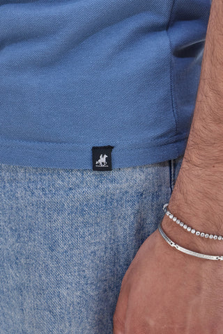 US Grand Polo US51629M T-Shirt aus Baumwolle mit gesticktem Logo, Blau