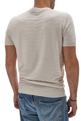 US GOLF CLUB S51224 Weißes Kurzarmtrikot mit geprägtem Design