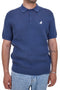 Maglia polo blu in cotone lavorato U.S. Golf Club US51228M