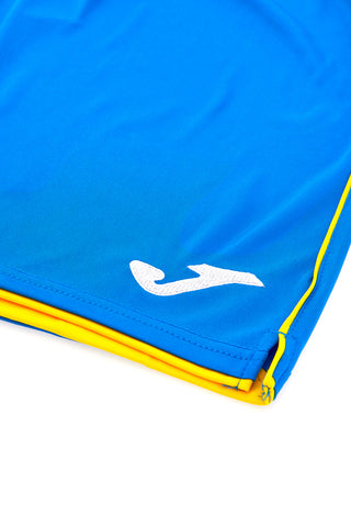 JOMA LIGA Blaue Shorts mit gelbem Besatz für Fußball