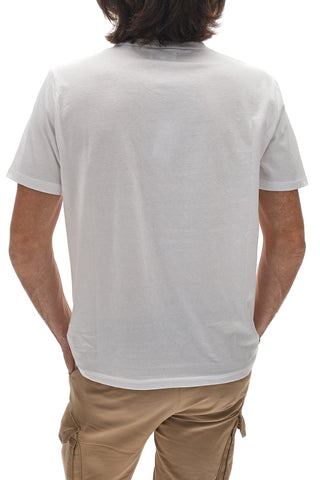 SEVENOAKS NBY702 Basic-T-Shirt aus Baumwolle mit V-Ausschnitt, weiß