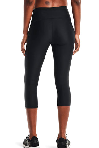 UNDER ARMOUR Capri UA Tech Schwarze Dreiviertel-Leggings mit Seitentasche